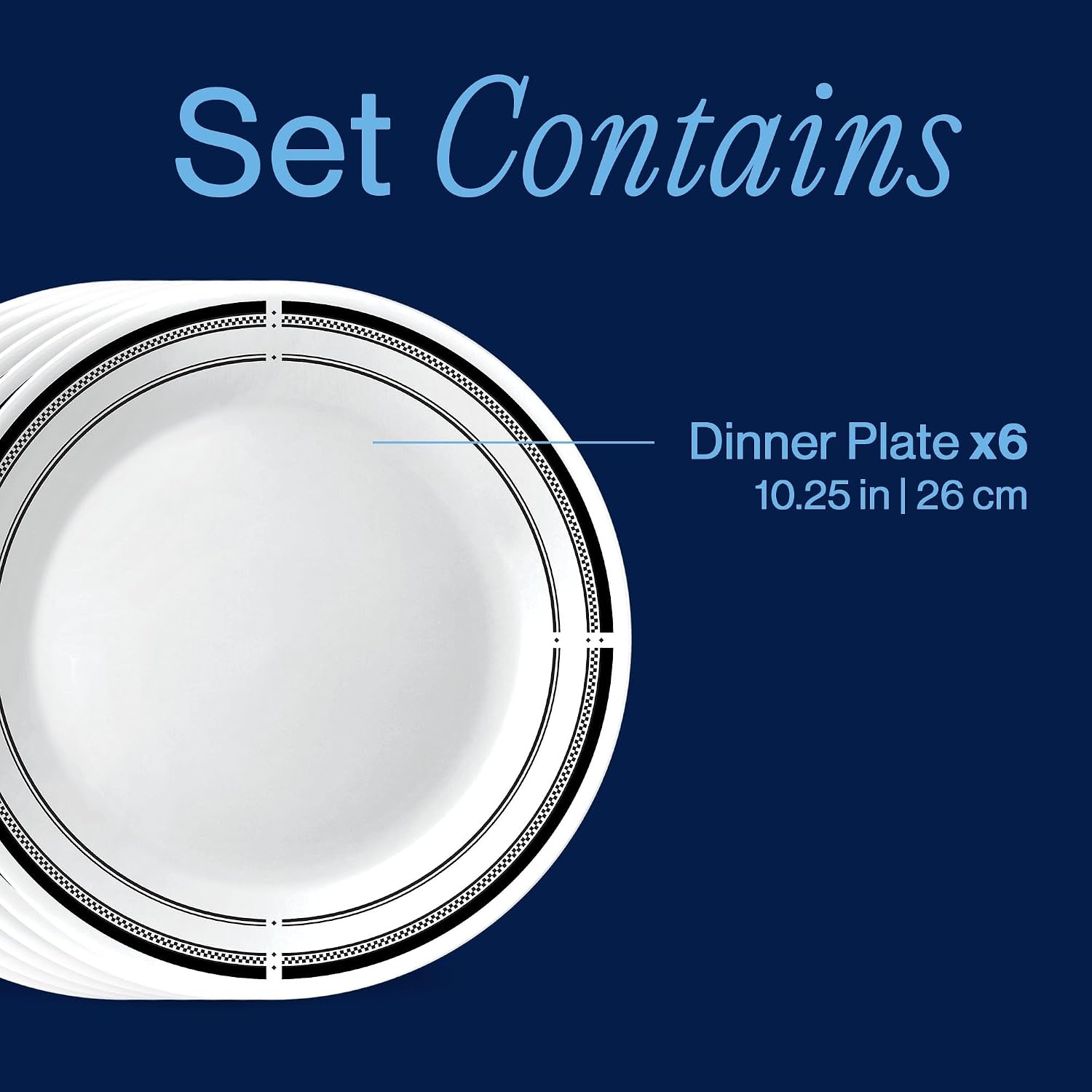 image:imageCorelle 6Piece 18oz Round Bowls Vitrelle Triple Layer Glass Perfect for Soup Cereal and Snacks Lightweight Chip and Scratch Resistant Microwave and Dishwasher Safe Botanical StripesBrasserie