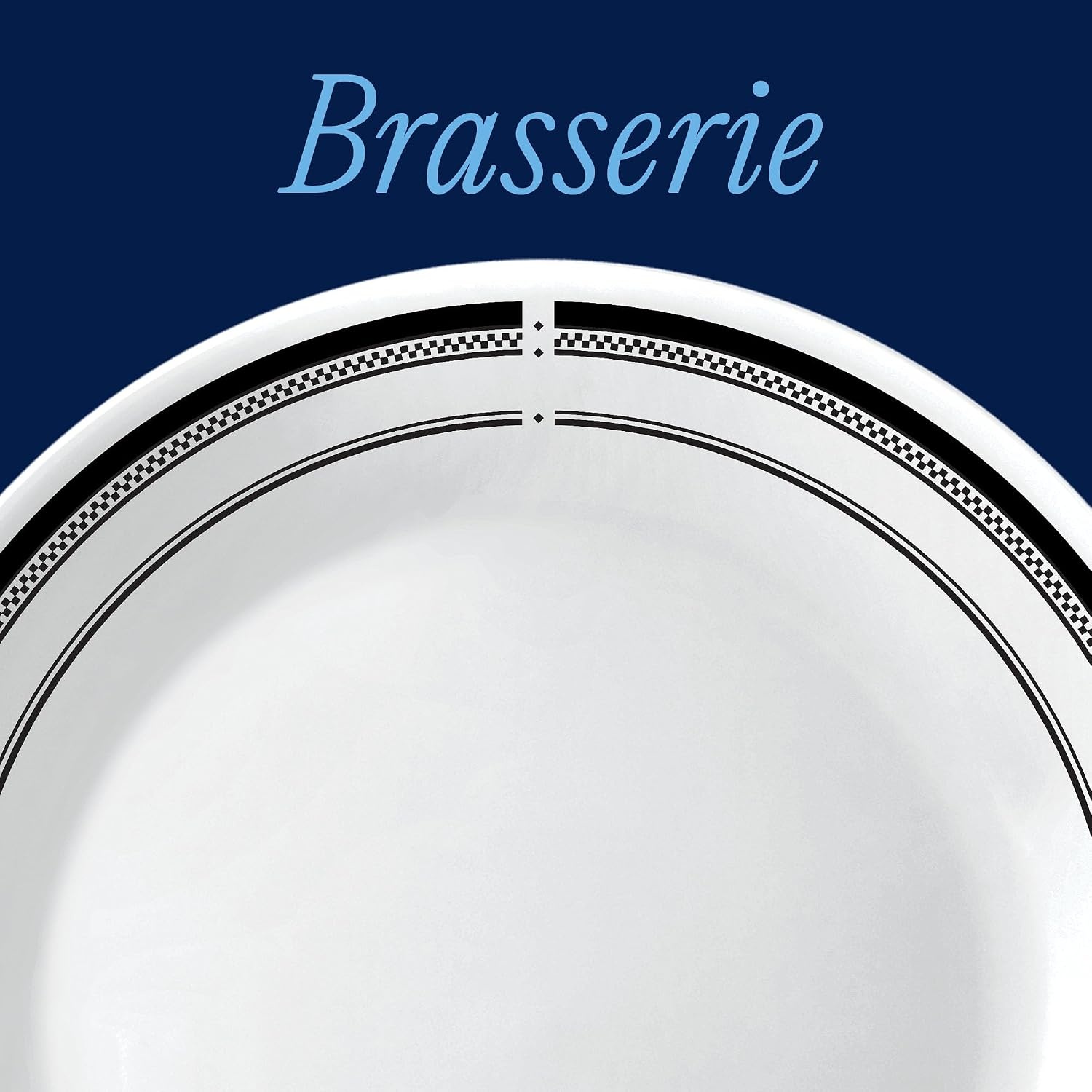 image:imageCorelle 6Piece 18oz Round Bowls Vitrelle Triple Layer Glass Perfect for Soup Cereal and Snacks Lightweight Chip and Scratch Resistant Microwave and Dishwasher Safe Botanical StripesBrasserie