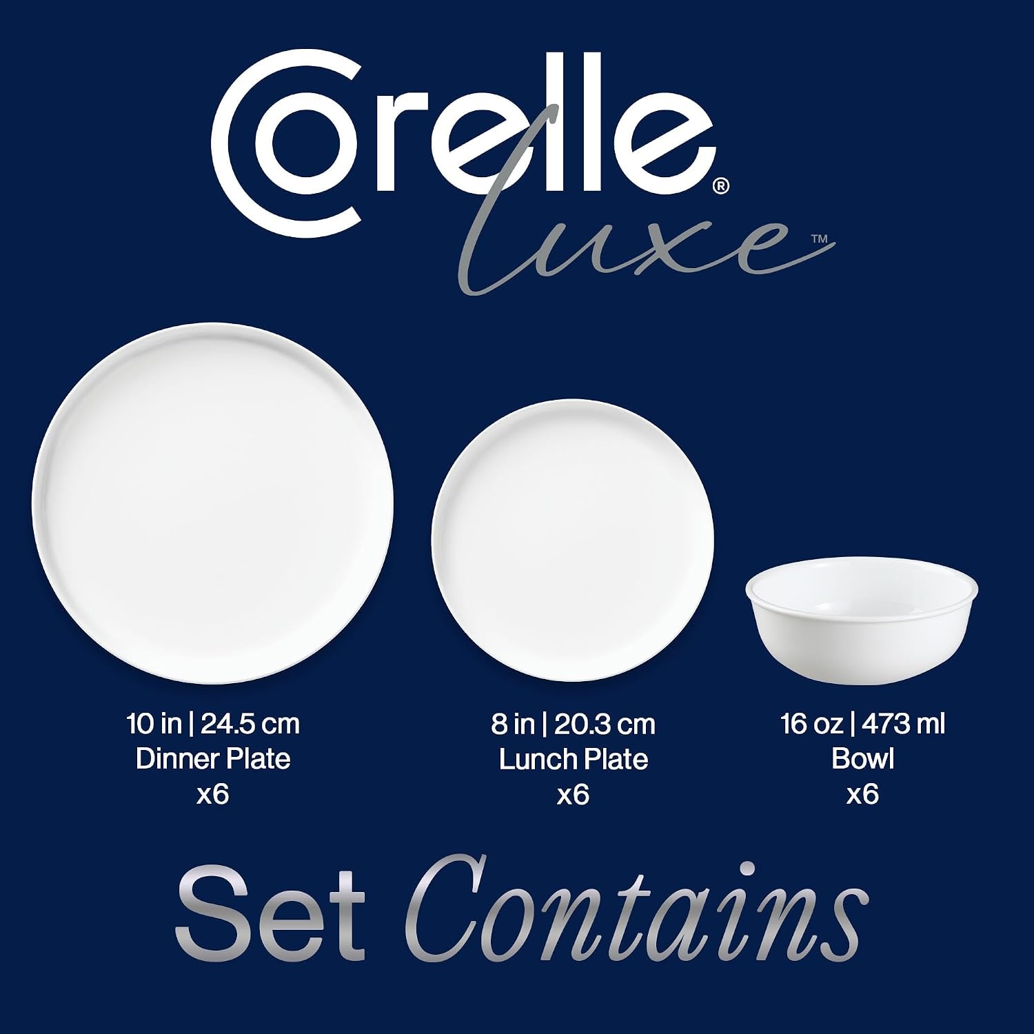 image:imageCorelle Luxe Atlas 18Piece Dinnerware Set Service for 6Luxe Atlas