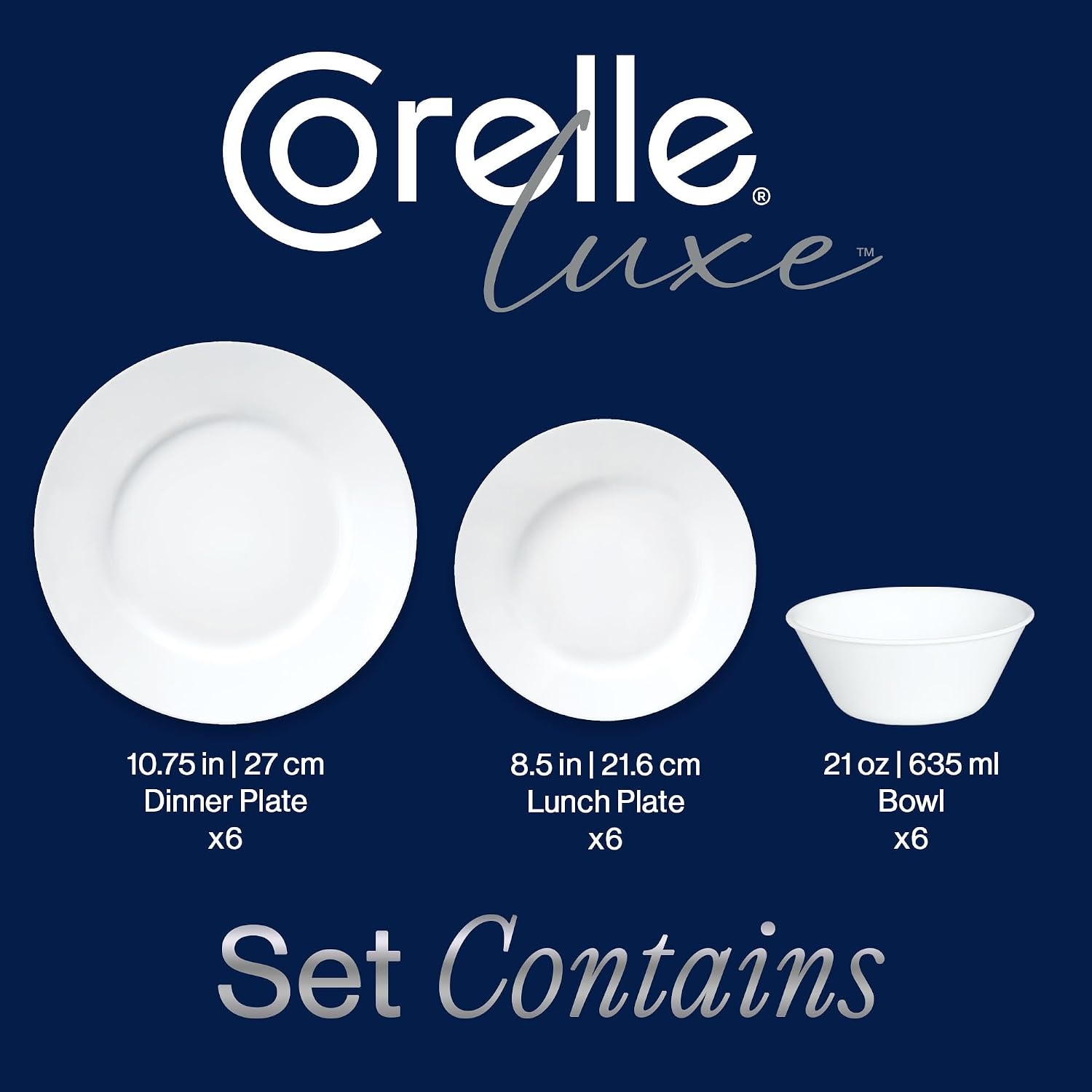 image:imageCorelle Luxe Atlas 18Piece Dinnerware Set Service for 6Luxe Heritage