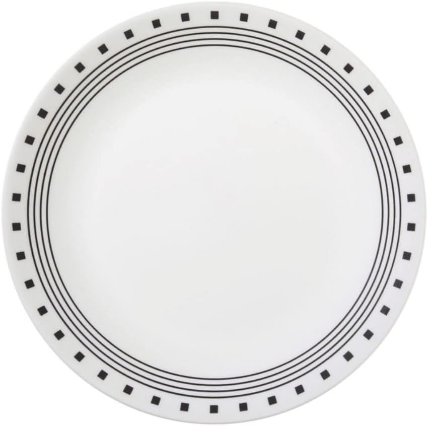 image:imageCorelle Modern Round 1025 Dinner Plates Set of 6 Lightweight ChipResistant Dishwasher Microwave amp Oven Safe Made in USABlack