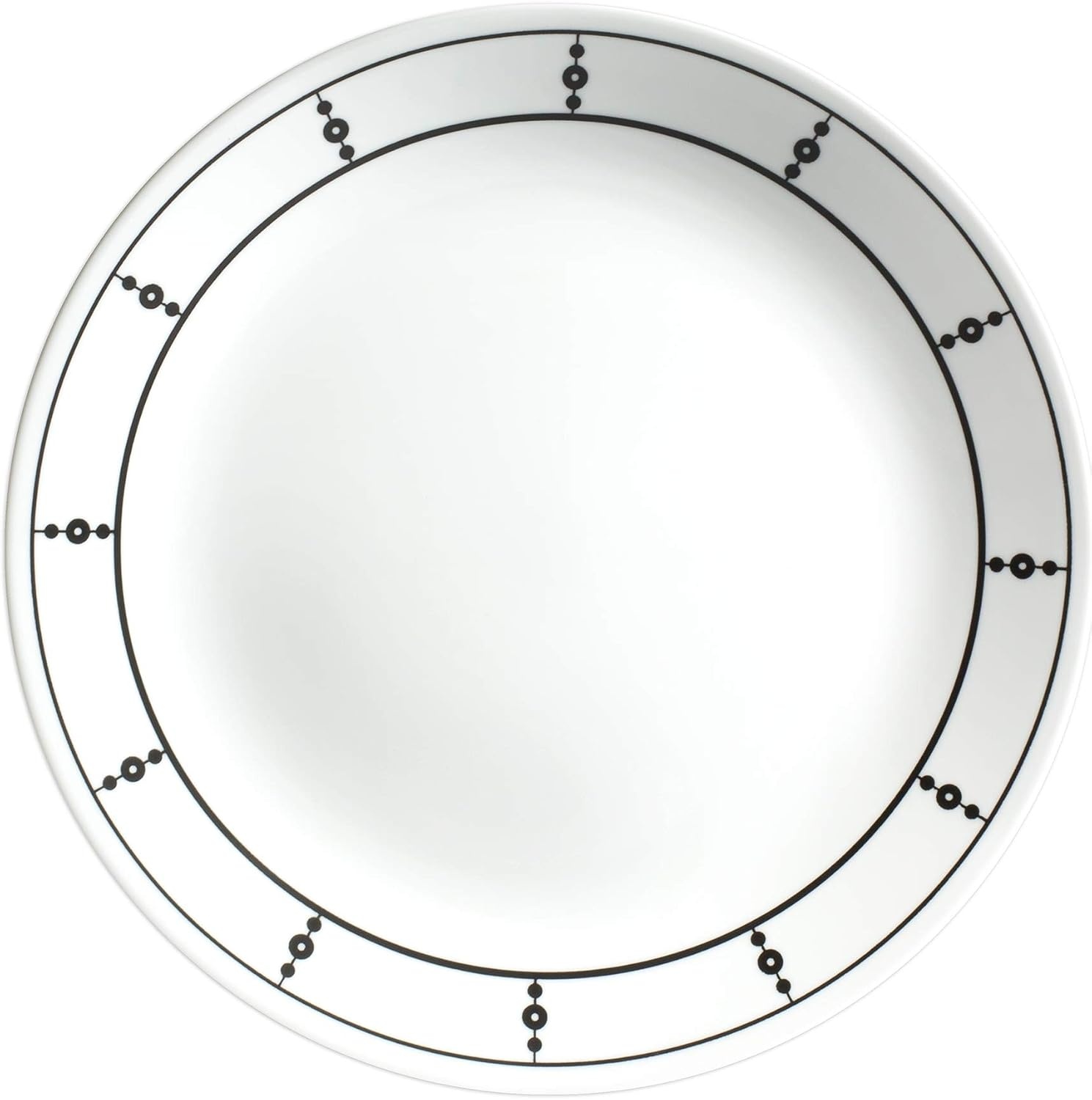 image:imageCorelle Modern Round 1025 Dinner Plates Set of 6 Lightweight ChipResistant Dishwasher Microwave amp Oven Safe Made in USABlackWhite
