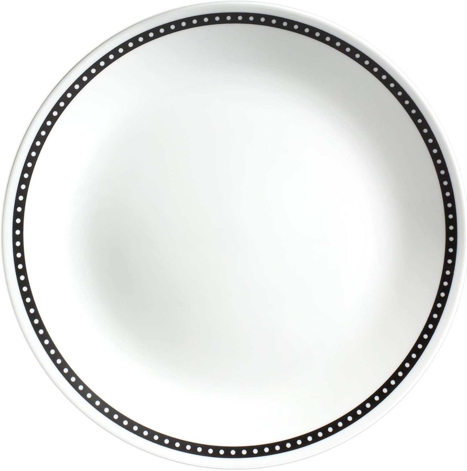 image:imageCorelle Modern Round 1025 Dinner Plates Set of 6 Lightweight ChipResistant Dishwasher Microwave amp Oven Safe Made in USABlackWhite