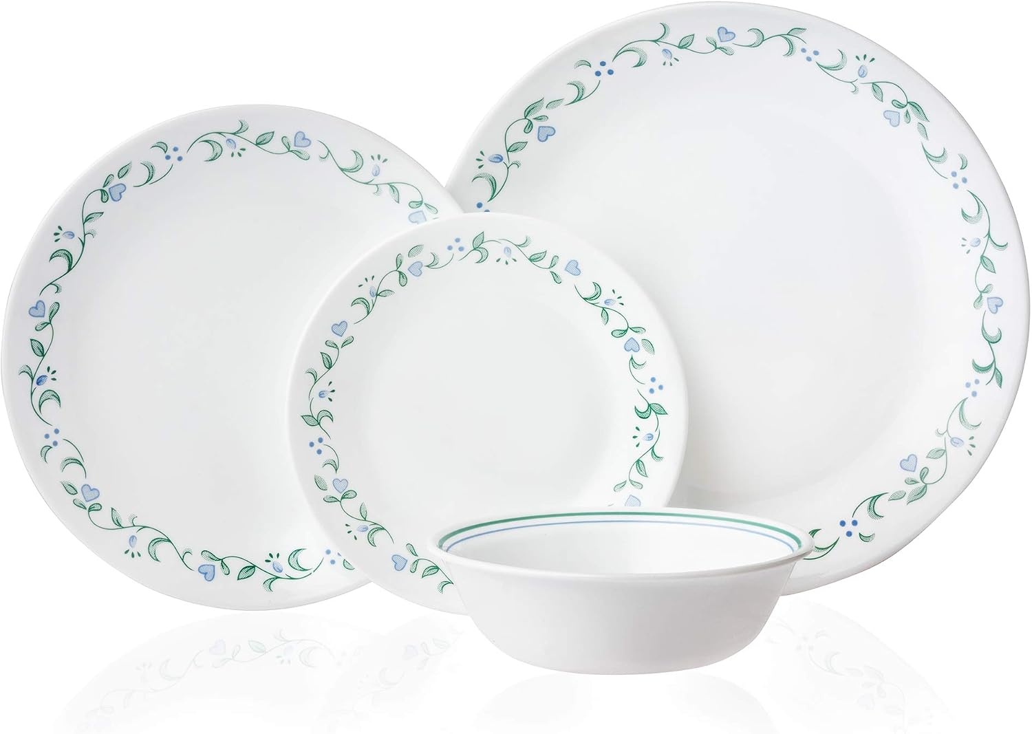 image:imageCorelle Rolling Waves 85 Lunch Plates Set of 6 Coastal Blue Vitrelle Glass Salad amp Lunch Plates Lightweight ChipResistant Dishwasher Microwave amp Oven Safe Made in USACountry Cottage