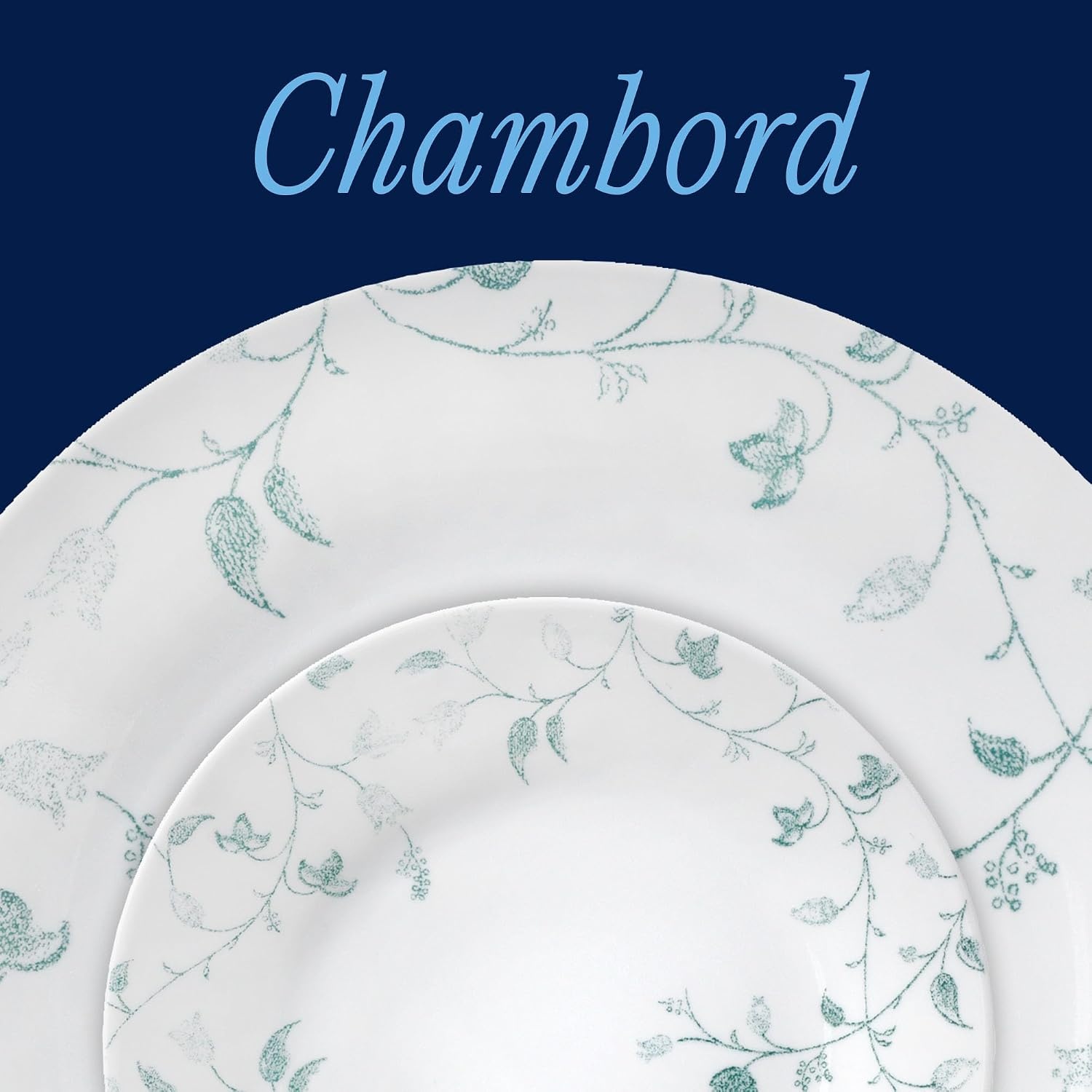 image:imageCorelle Vitrelle 18Piece Service for 6 Dinnerware Set Triple Layer Glass and Chip Resistant Lightweight Round Plates and Bowls Set PortofinoChambord