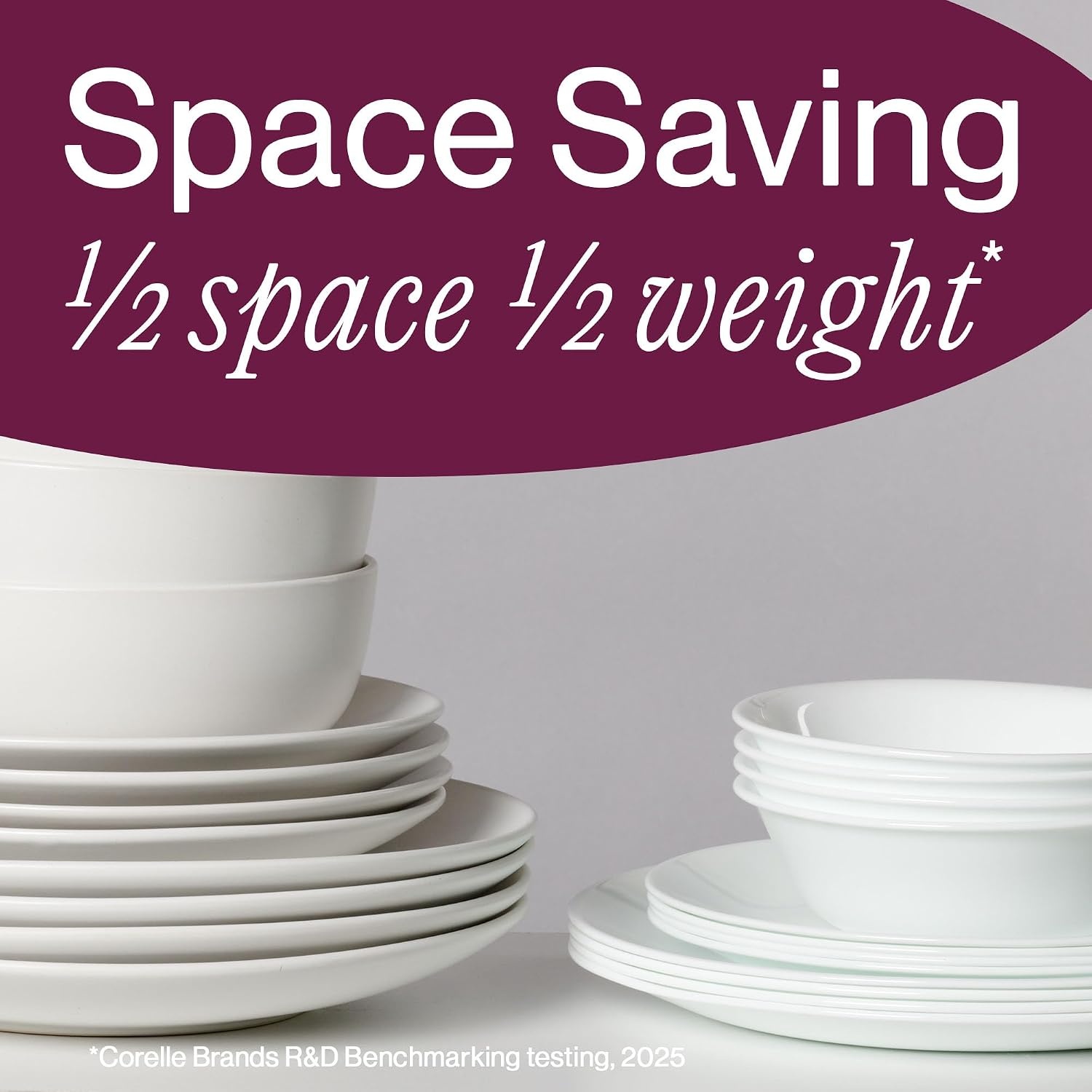 image:imageCorelle Vitrelle 18Piece Service for 6 Dinnerware Set Triple Layer Glass and Chip Resistant Lightweight Round Plates and Bowls Set PortofinoSwept