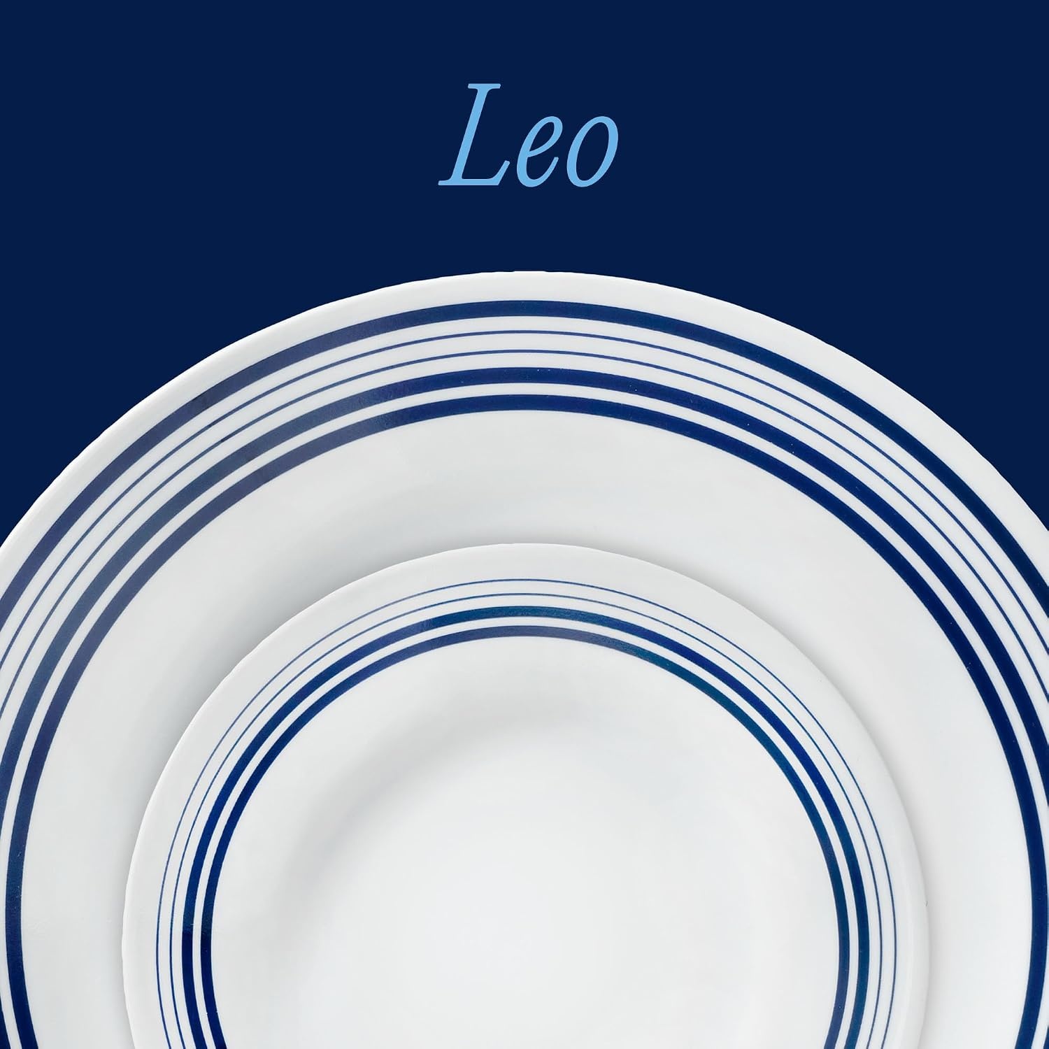 image:imageCorelle Vitrelle 18Piece Service for 6 Dinnerware Set Triple Layer Glass and Chip Resistant Lightweight Round Plates and Bowls Set Winter Frost WhiteLeo