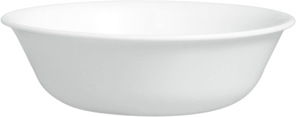 image:imageCorelle Vitrelle 4Pieces 18Oz SoupCereal Bowls Chip amp Crack Resistant Glass Dinnerware Set Bowls Winter Frost White18oz Bowls