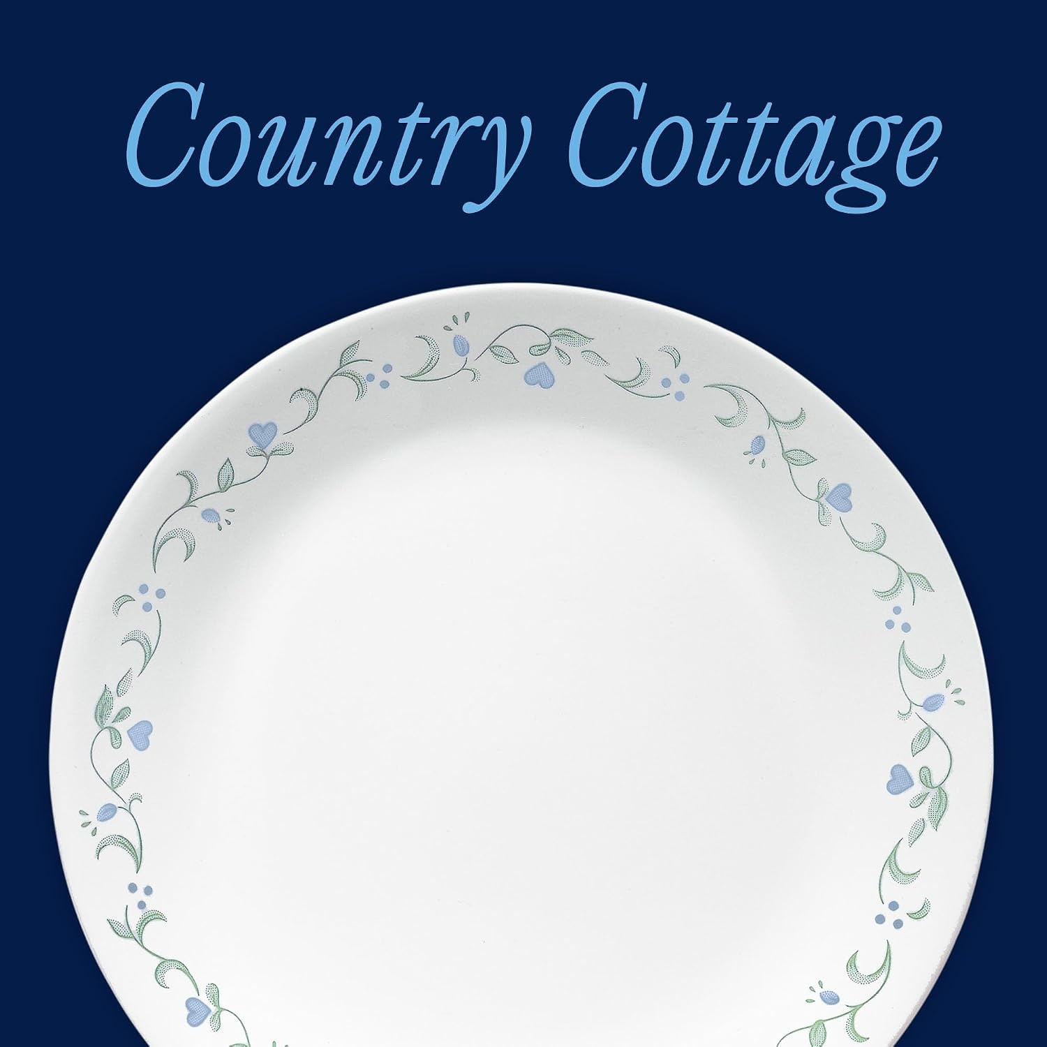 image:imageCorelle Vitrelle 675 Salad Appetizer Plate Set Triple Layer Glass and Chip Resistant Lightweight Round Plates 6Piece Country Cottage675 App Plates