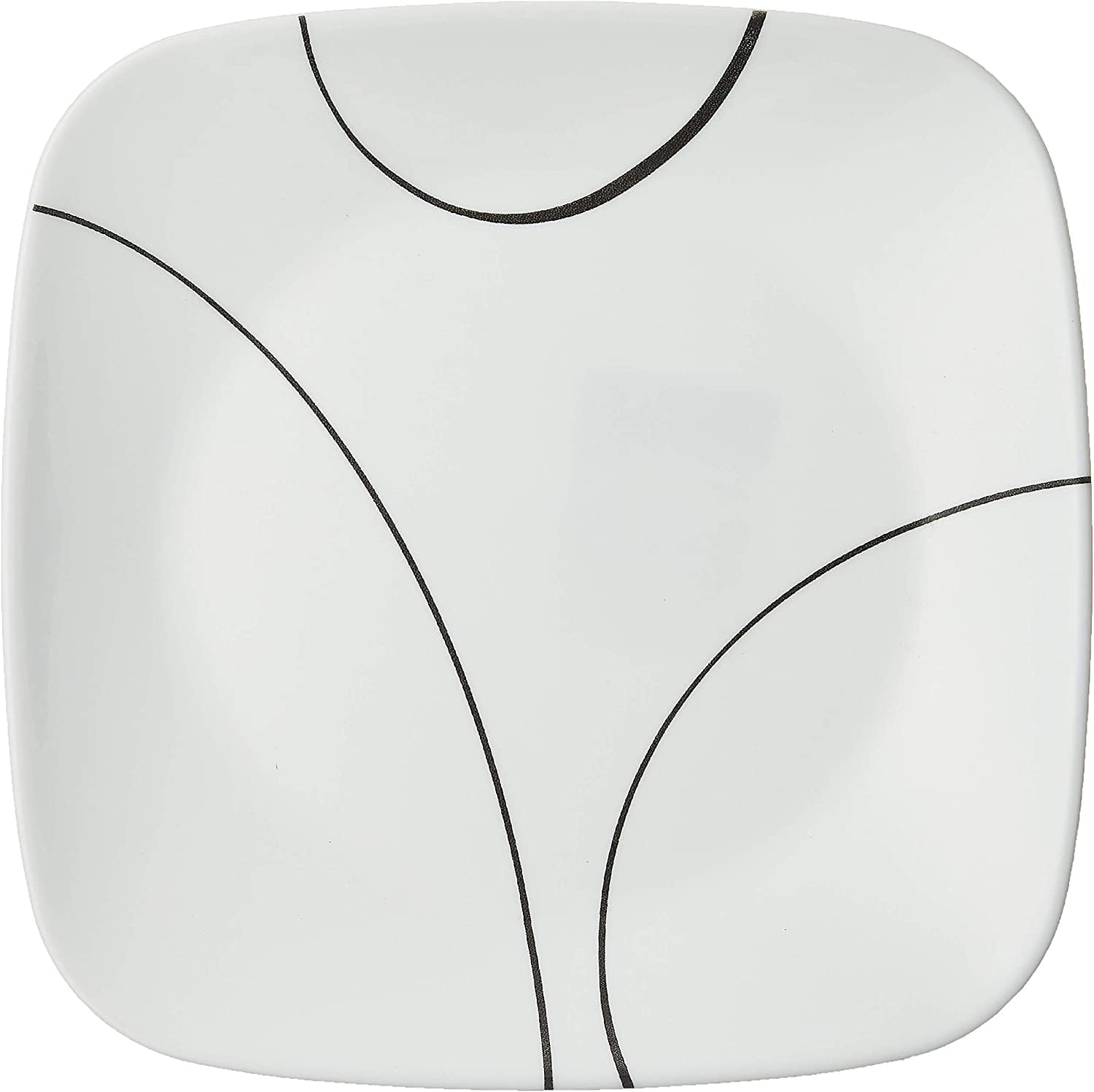 image:imageCorelle Vitrelle 6Piece 22Oz 625 Wide Cereal Soup Bowls Triple Layer Glass and Chip Resistant Lightweight Square Dinnerware Bowl Set SplendorSimple Lines