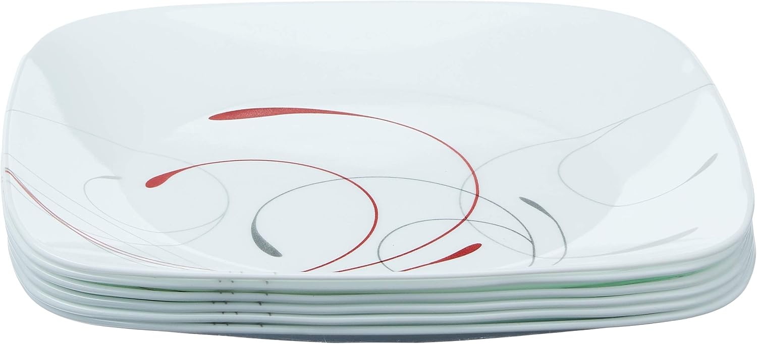 image:imageCorelle Vitrelle 6Piece 22Oz 625 Wide Cereal Soup Bowls Triple Layer Glass and Chip Resistant Lightweight Square Dinnerware Bowl Set SplendorSplendor