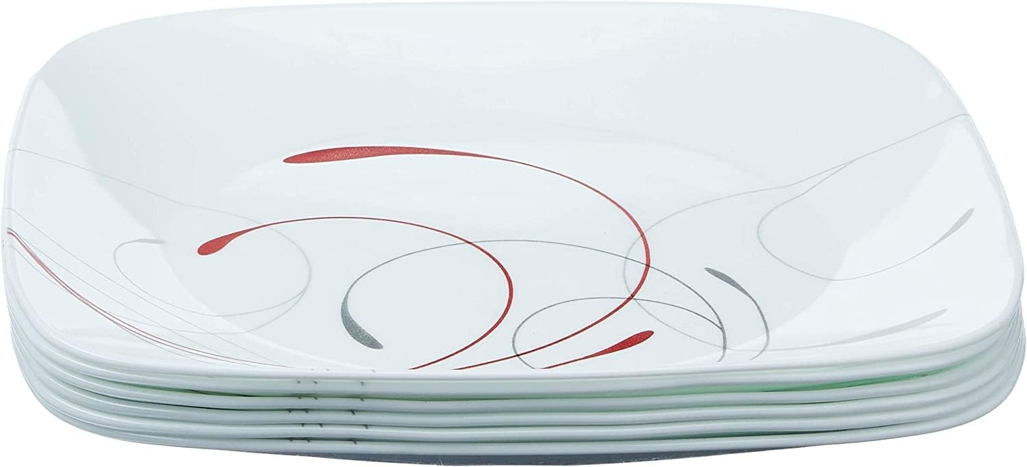 image:imageCorelle Vitrelle 6Piece 22Oz 625 Wide Cereal Soup Bowls Triple Layer Glass and Chip Resistant Lightweight Square Dinnerware Bowl Set SplendorSplendor