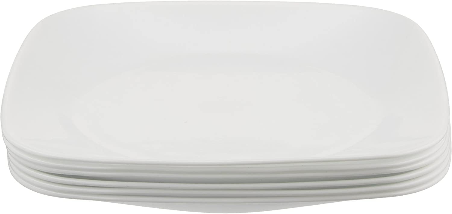 image:imageCorelle Vitrelle 6Piece 22Oz 625 Wide Cereal Soup Bowls Triple Layer Glass and Chip Resistant Lightweight Square Dinnerware Bowl Set SplendorWhite
