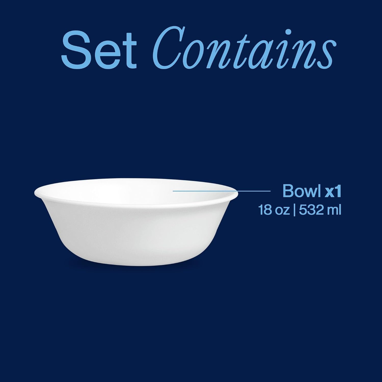 image:imageCorelle Vitrelle 6Piece SoupCereal Bowl Set Triple Layer Glass and Chip Resistant 18Oz Lightweight Round Bowls Winter Frost White6PC 18oz Bowls