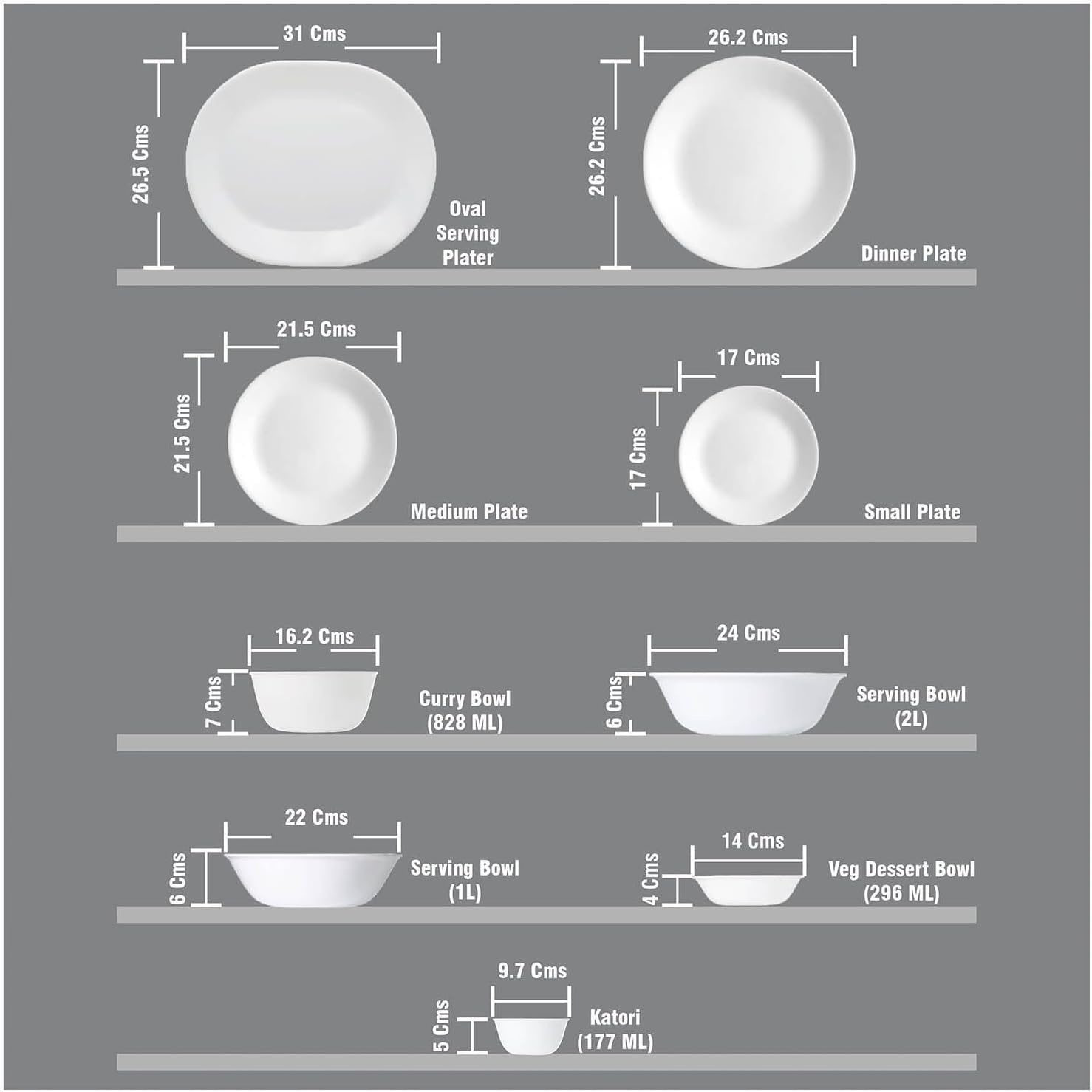 image:imageCorelle Vitrelle 6Piece SoupCereal Bowl Set Triple Layer Glass and Chip Resistant 18Oz Lightweight Round Bowls Winter Frost White6PC 18oz Bowls