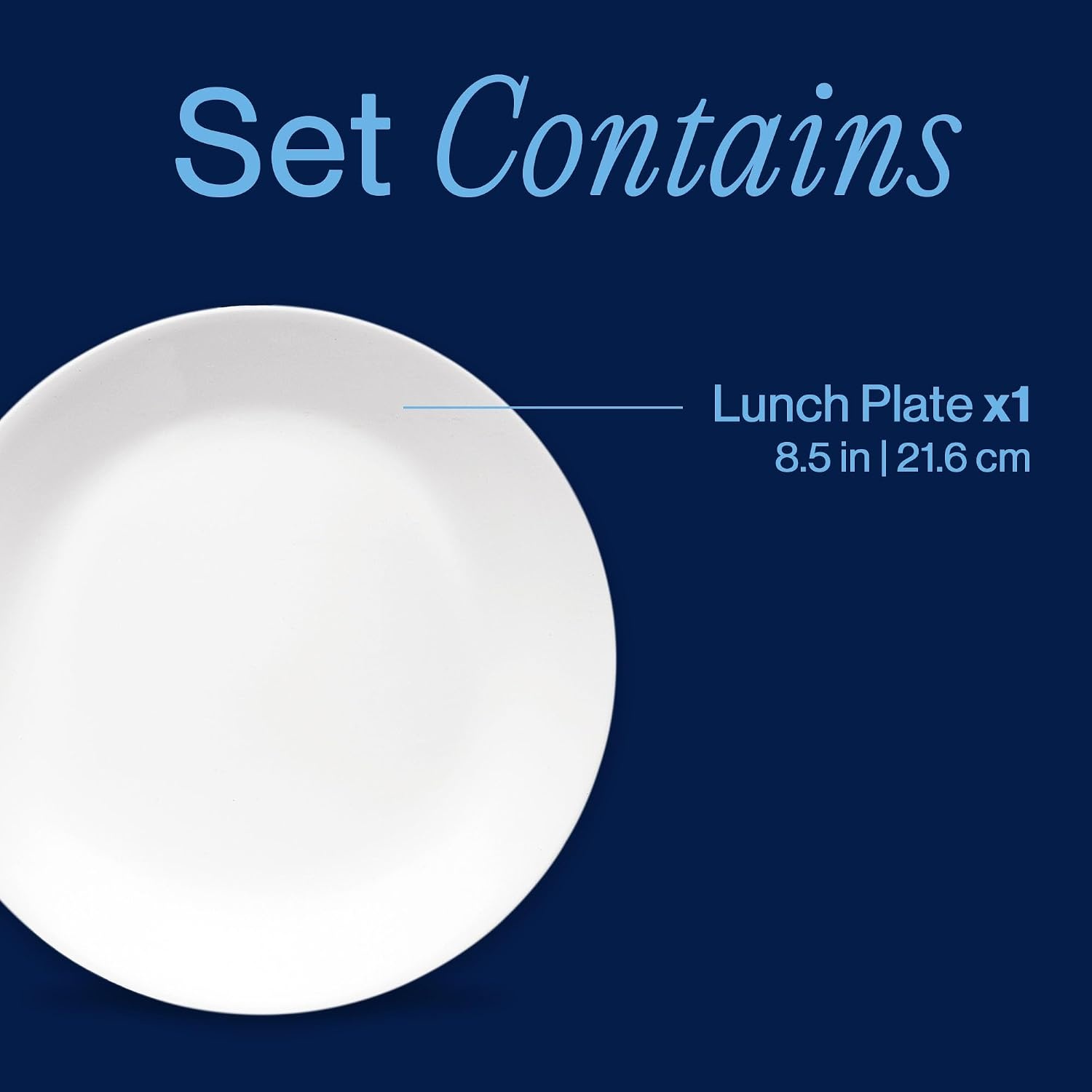 image:imageCorelle Vitrelle 6Piece SoupCereal Bowl Set Triple Layer Glass and Chip Resistant 18Oz Lightweight Round Bowls Winter Frost White6PC 85 Salad Plates