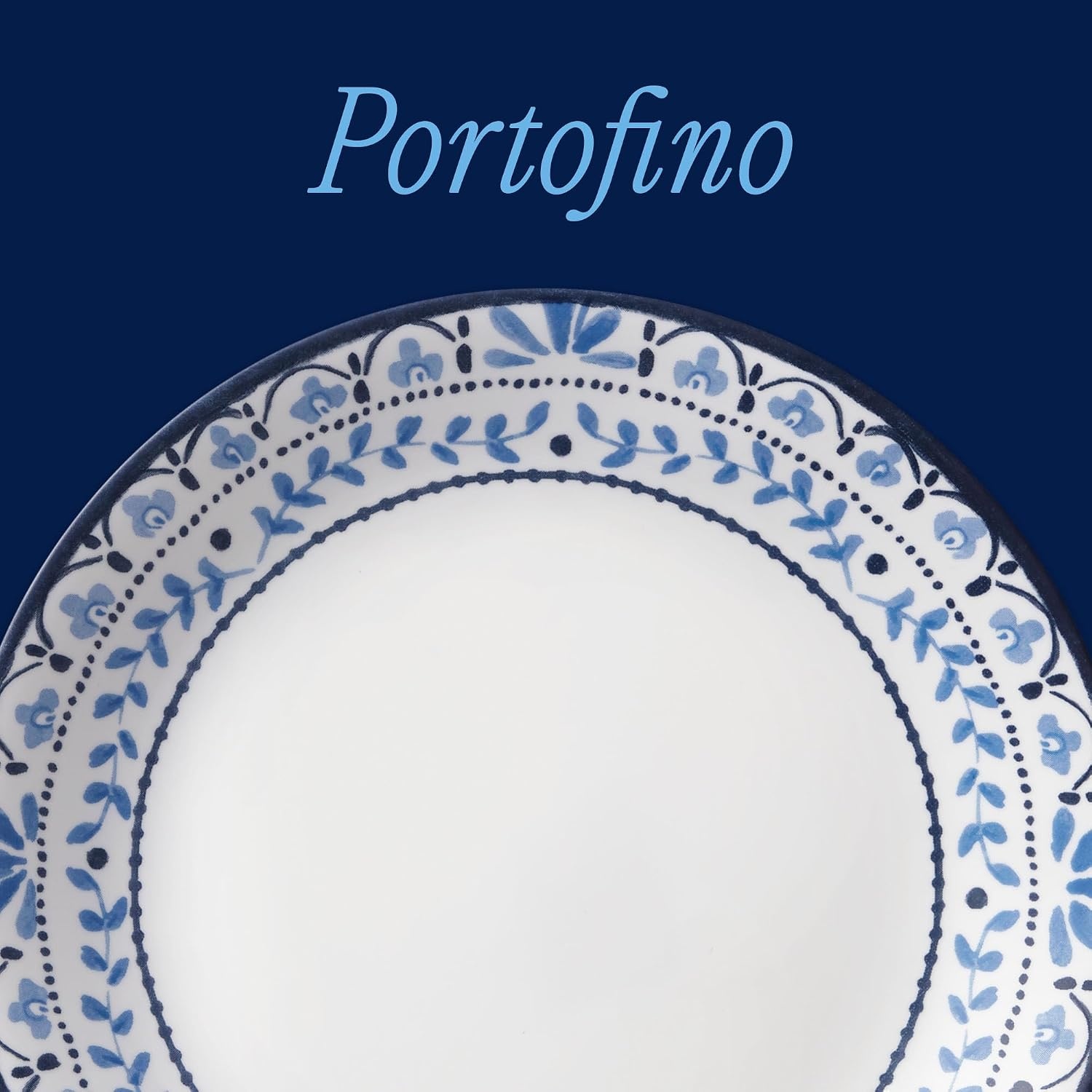 image:imageCorelle Vitrelle Salad Plates Set Triple Layer Glass and Chip Resistant 9Inch Lightweight Round Plates Portofino Caspian 6Piece85 Lunch Plates