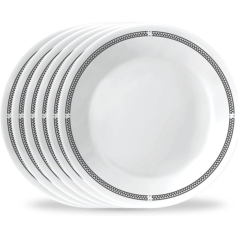 image:imageCorelle 6Piece 18oz Round Bowls Vitrelle Triple Layer Glass Perfect for Soup Cereal and Snacks Lightweight Chip and Scratch Resistant Microwave and Dishwasher Safe Botanical StripesBrasserie