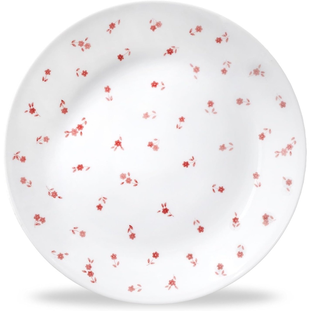 image:imageCorelle Sweet Flora 85 Lunch Plates Set of 6 Floral Vitrelle Glass Salad amp Lunch Plates Lightweight ChipResistant Dishwasher Microwave amp Oven Safe Made in USASweet Flora