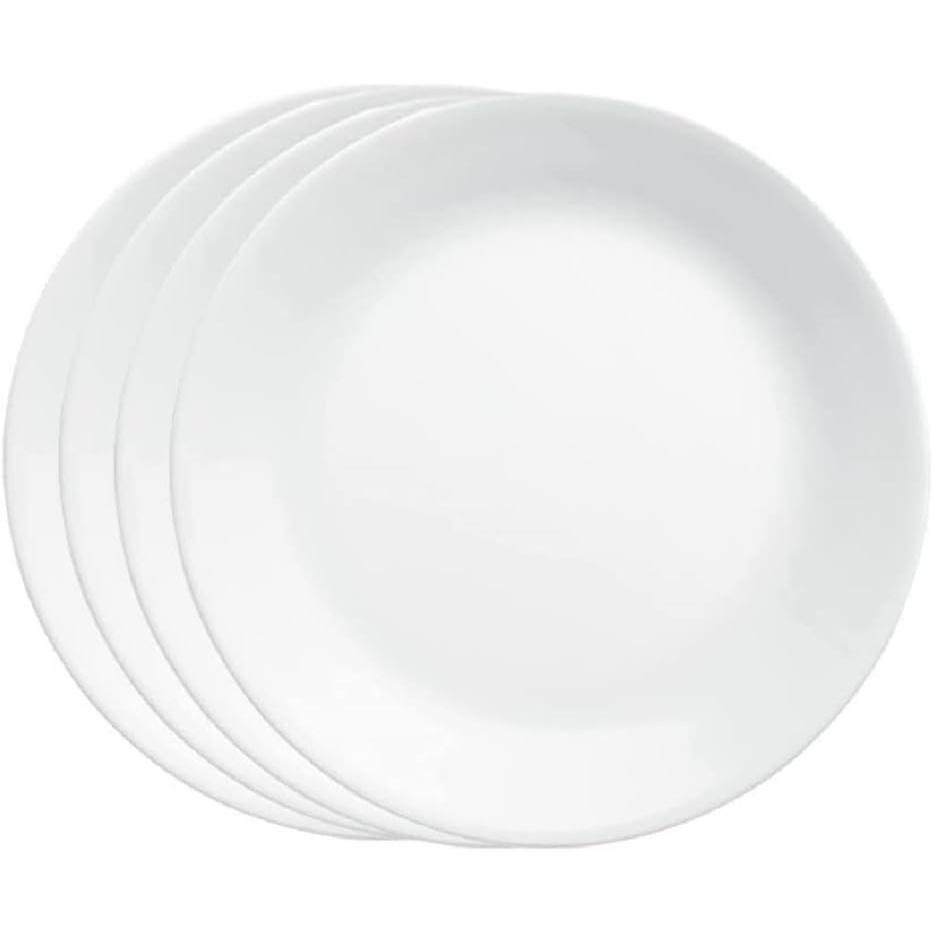 image:imageCorelle Vitrelle 4Pieces 18Oz SoupCereal Bowls Chip amp Crack Resistant Glass Dinnerware Set Bowls Winter Frost White1025 Dinner Plates