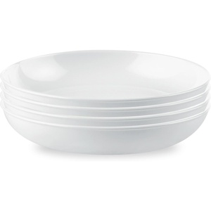 Corelle 4-Pc Versa Bowls for Pasta Salad and More, Service for 4, Durable and Eco-Friendly 30-Oz, Compact Stack Bowl Set, Microwave and Dishwasher Safe, White(4PC 30oz Bowls)
