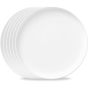 Corelle Modern Round 10.25″ Dinner Plates, Set of 6 | Lightweight, Chip-Resistant | Dishwasher, Microwave & Oven Safe | Made in USA(Modern Round)