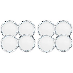 Corelle Modern Round 10.25″ Dinner Plates, Set of 6 | Lightweight, Chip-Resistant | Dishwasher, Microwave & Oven Safe | Made in USA(White)
