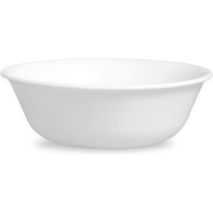 Corelle Vitrelle 6-Piece Soup/Cereal Bowl Set Triple Layer Glass and Chip Resistant, 18-Oz Lightweight Round Bowls, Winter Frost White(6PC 18oz Bowls)